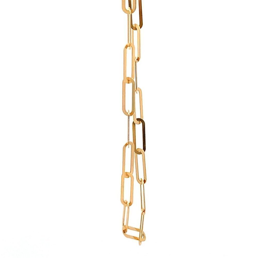 18K Yellow Gold Bracelet Paperclip Link 1.72 grams 7 inches - Picture 5 of 8